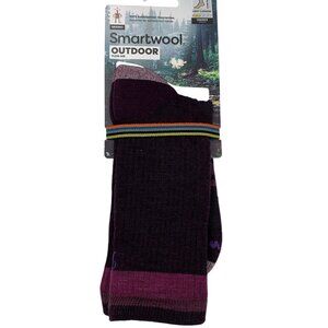 Smartwool Outdoor Crew Socks Plein Air Light Cushion Merino Wool Unisex L Purple
